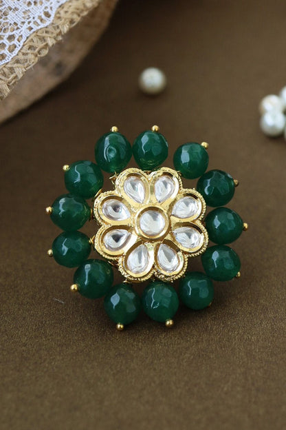 Ruchira Kundan Encrusted Ring 
