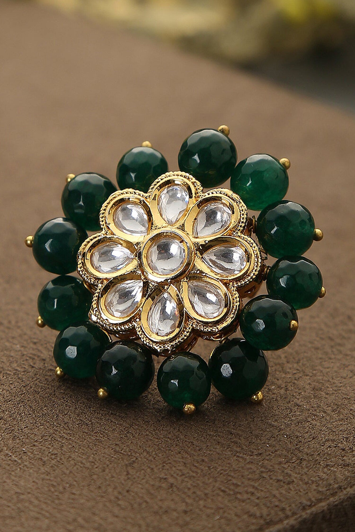Ruchira Kundan Encrusted Ring 