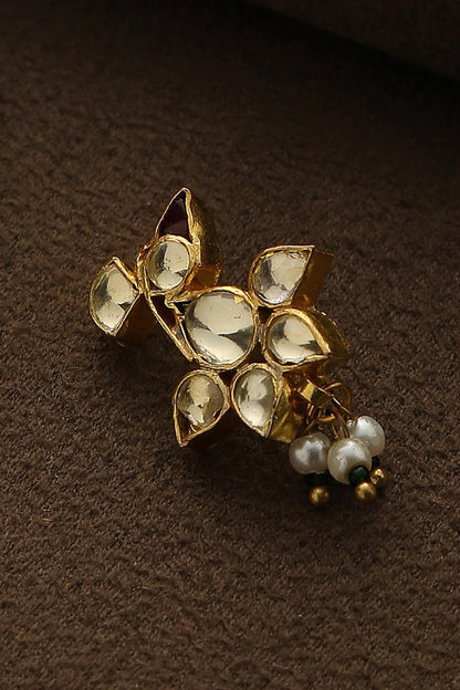 Kundan Embellished Nosepin 