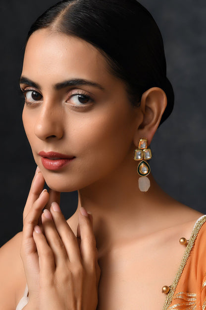 Tumble Stone Embellished Earrings 