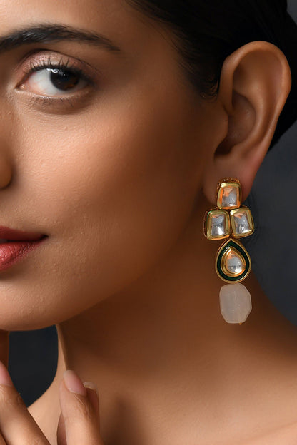 Tumble Stone Embellished Earrings 