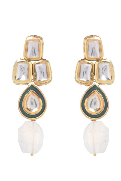Tumble Stone Embellished Earrings 