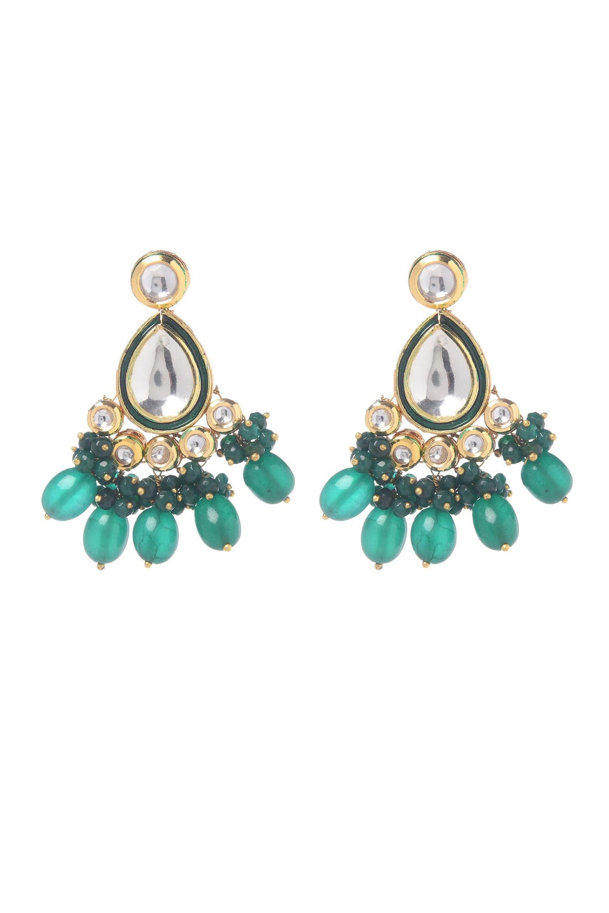 Kundan & Bead Embellished Earrings 