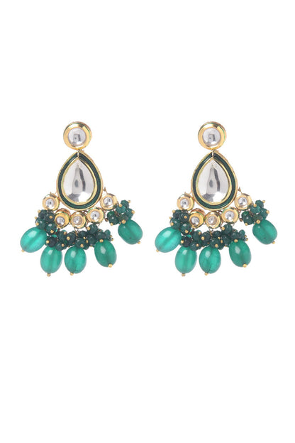 Kundan & Bead Embellished Earrings 