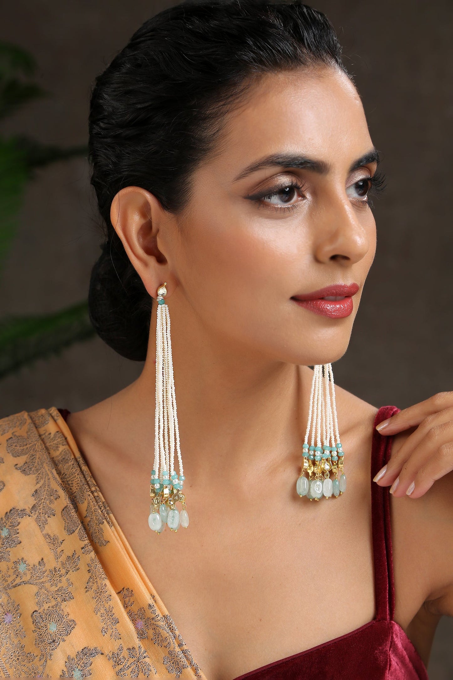 Pearl Embellished Danglers 