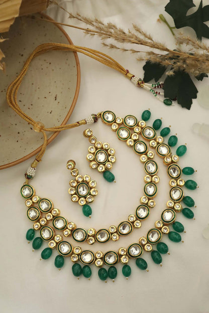 Kundan Embellished Layered Necklace Set 