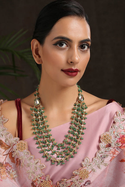 Stone & Kundan Embellished Layered Necklace 