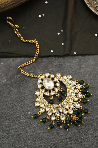 Half Crescent Carved Maangtikka 