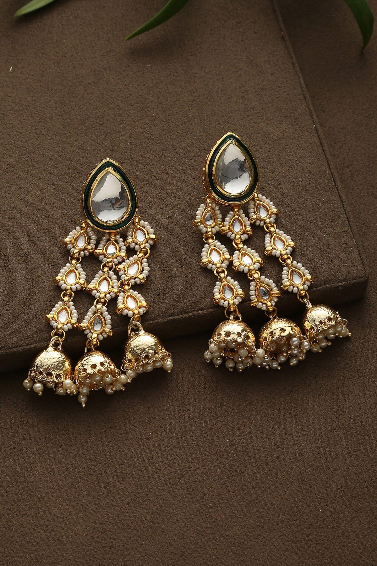 Kundan Embellished Danglers 