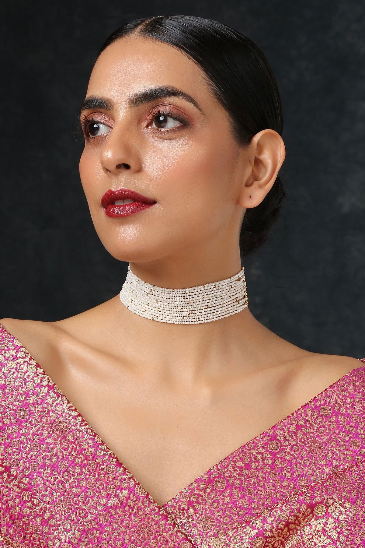 Pearl Embellished Choker 