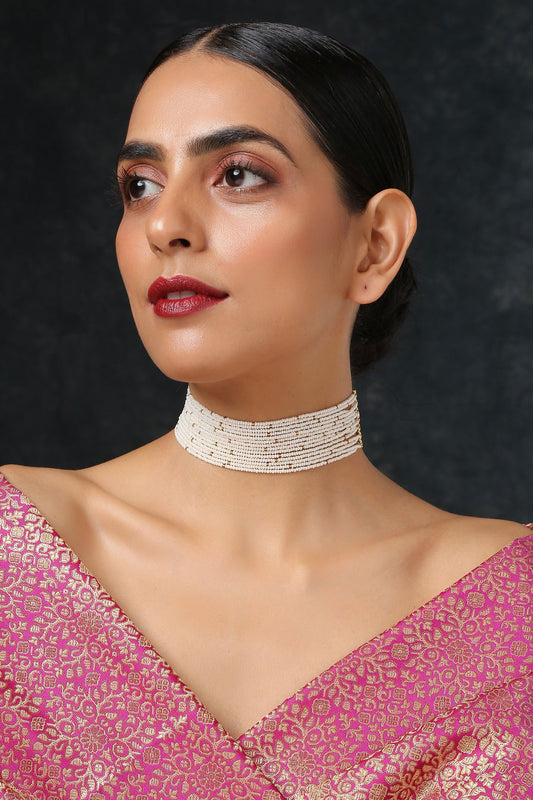 Pearl Embellished Choker 