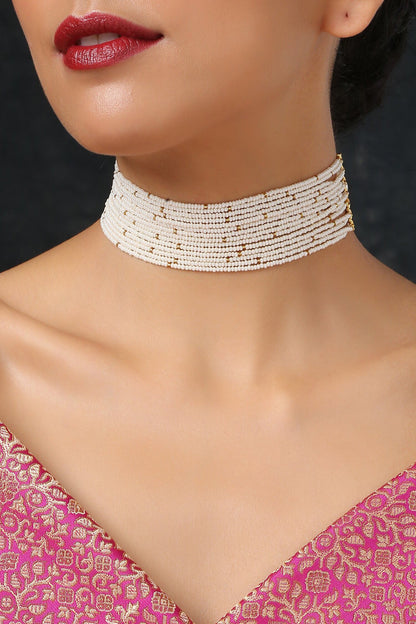 Pearl Embellished Choker 