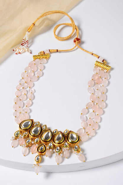 Quartz Stone Embellished Choker 
