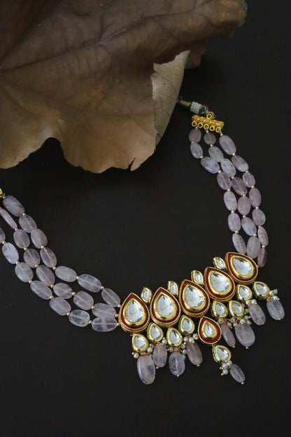 Quartz Stone Embellished Choker 