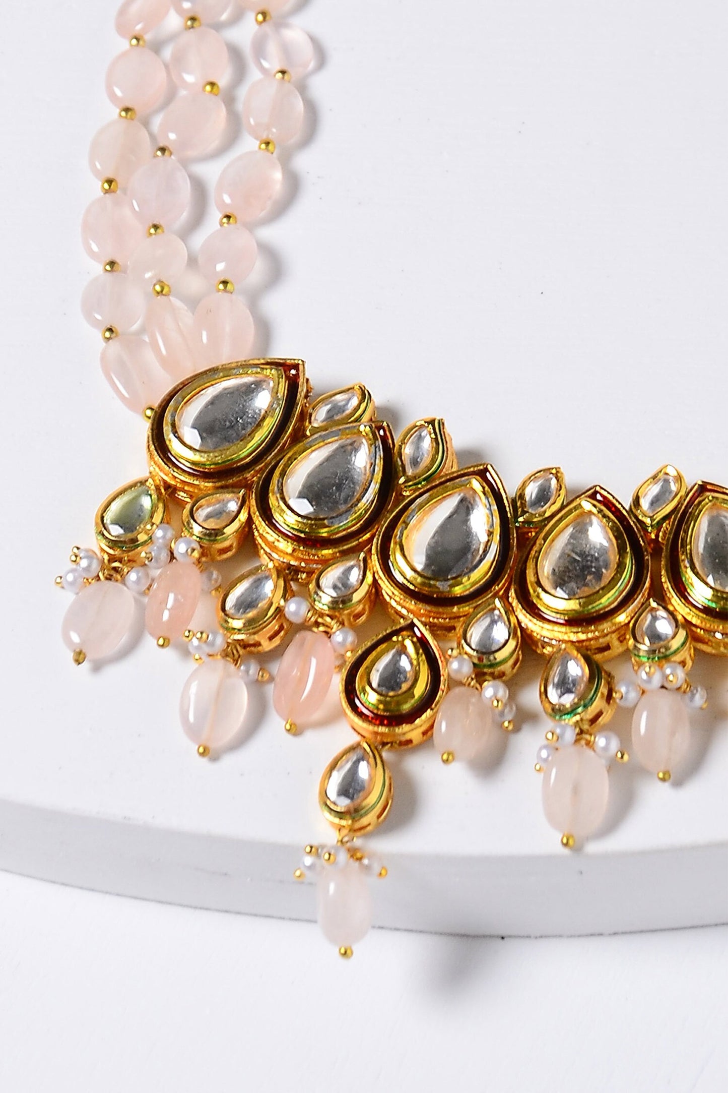 Quartz Stone Embellished Choker 
