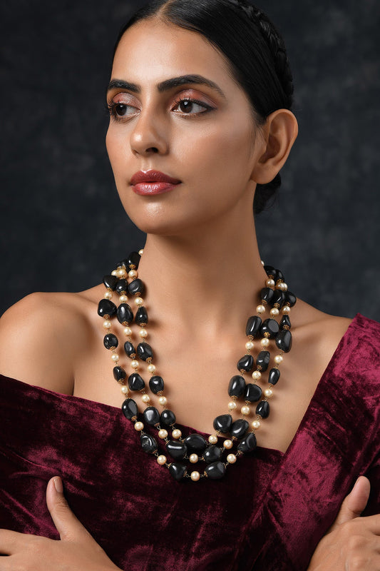 Layered Stone Necklace 