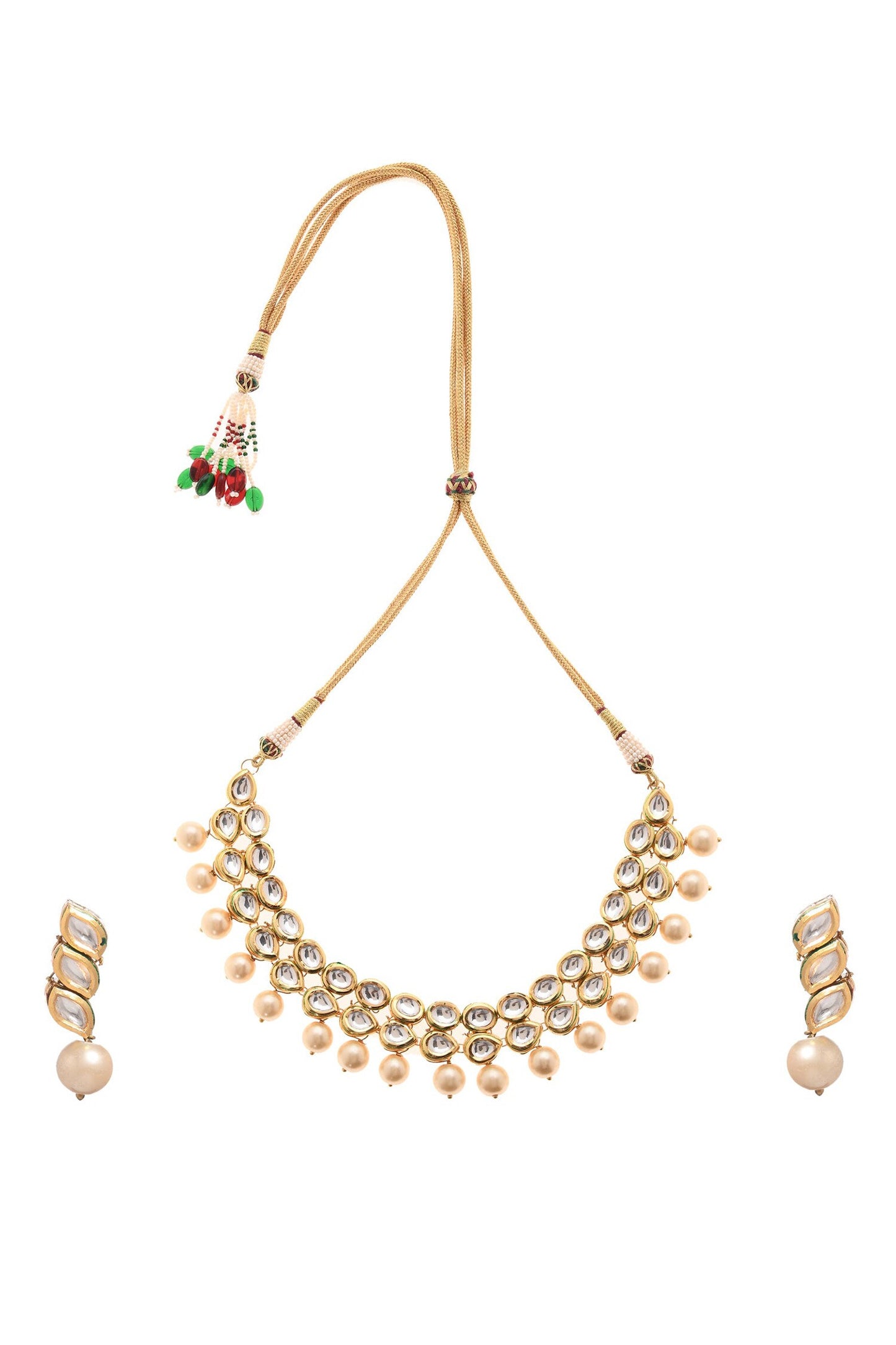 Kundan Embellished Necklace Set 
