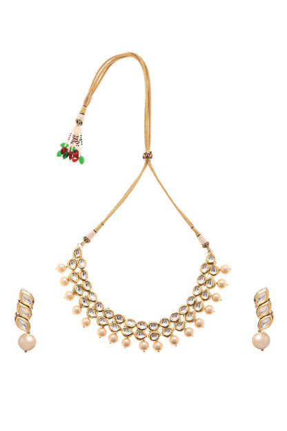 Kundan Embellished Necklace Set 