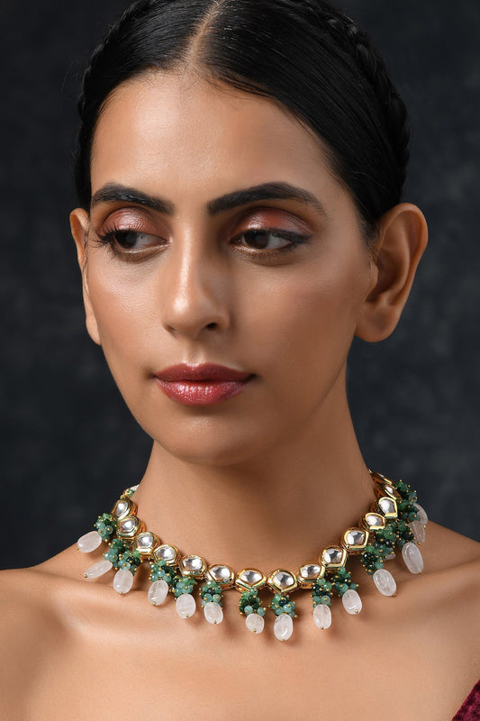 Kundan & Stone Embellished Necklace 