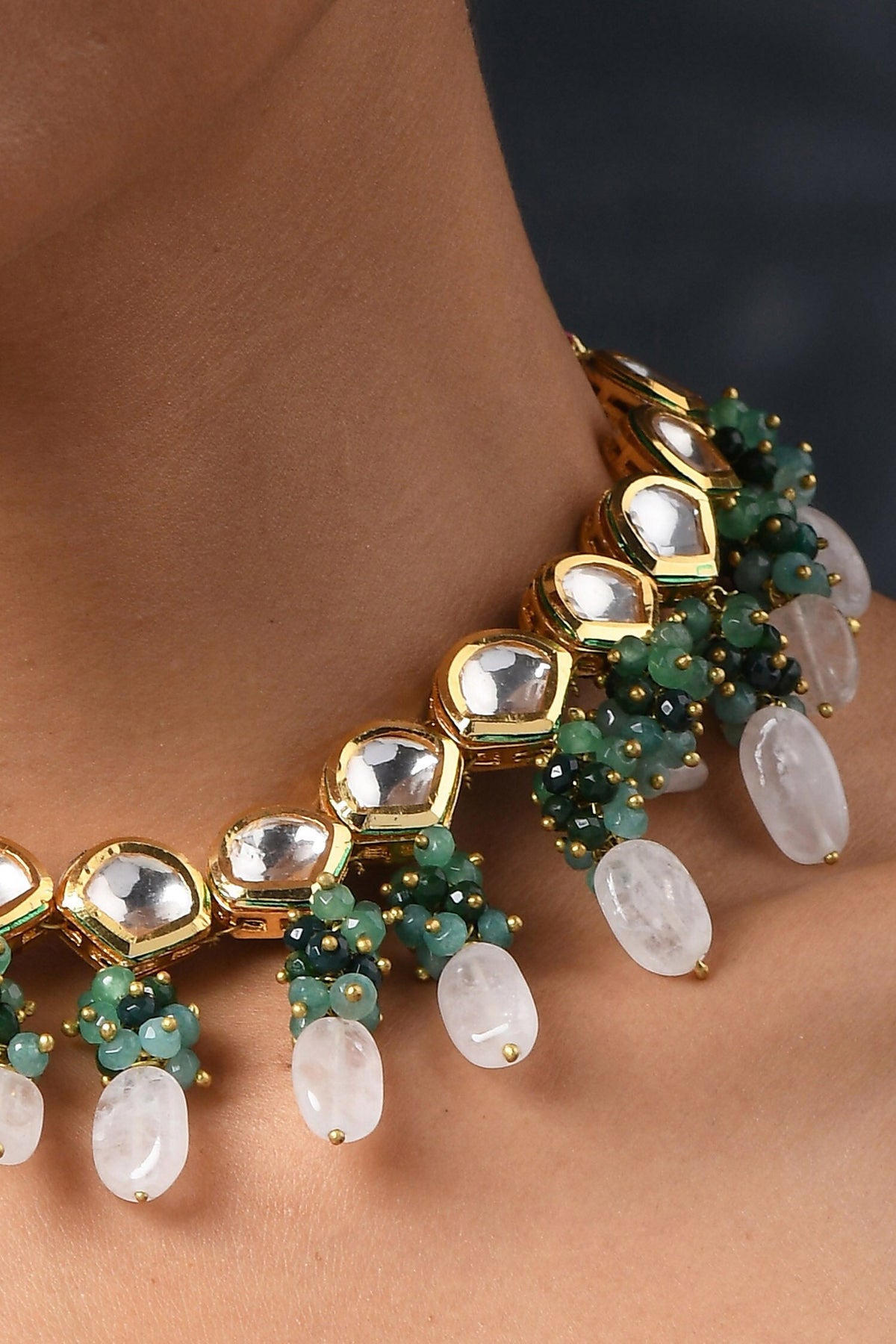 Kundan & Stone Embellished Necklace 