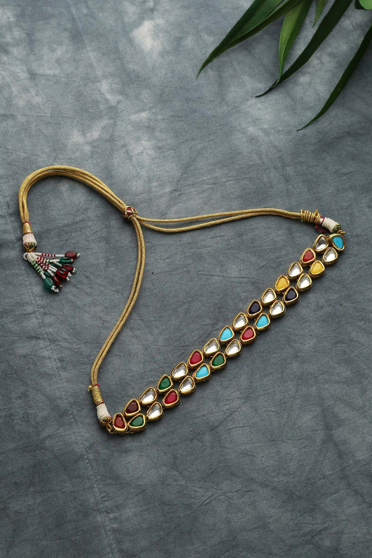 Navrattan Kundan Choker Necklace 