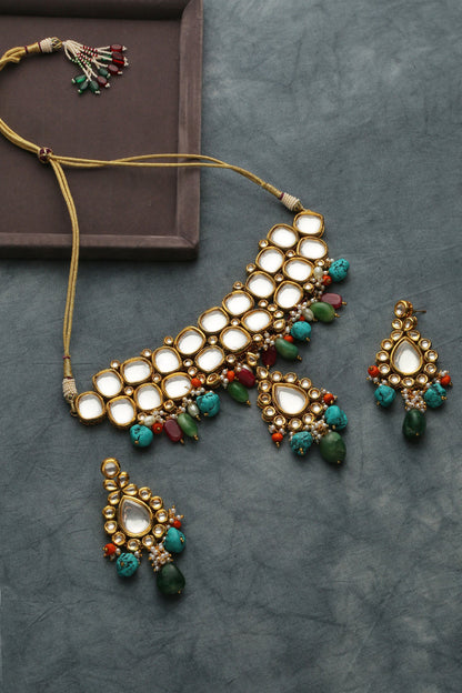 Aradhna Polki Necklace Set 