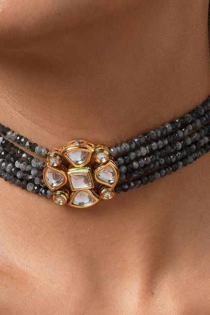 Floral Carved Centre Choker 