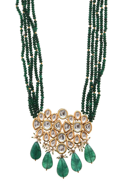 Floral Carved Pendant Necklace 