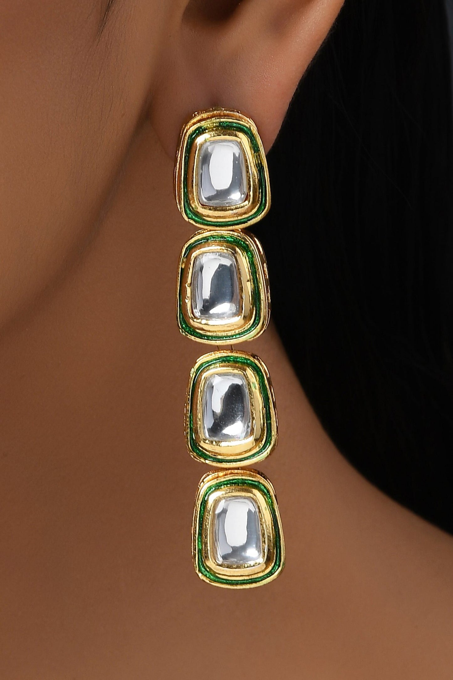 Kundan Work Earrings 