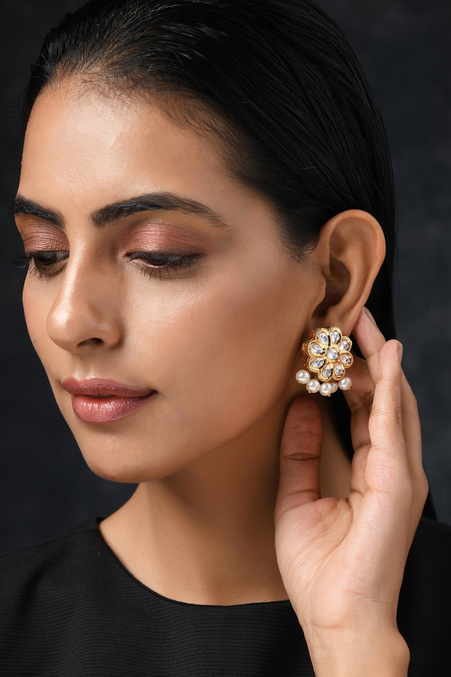 Floral Carved Studs 