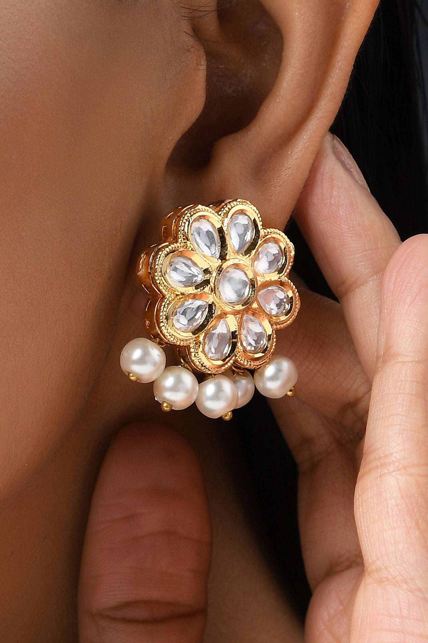 Floral Carved Studs 