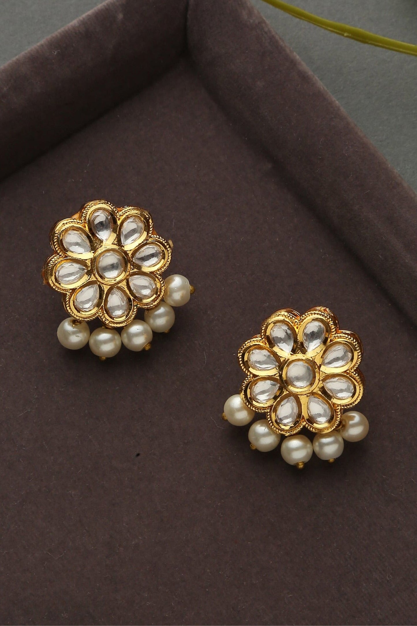 Floral Carved Studs 