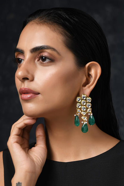 Handcrafted Kundan Earrings 