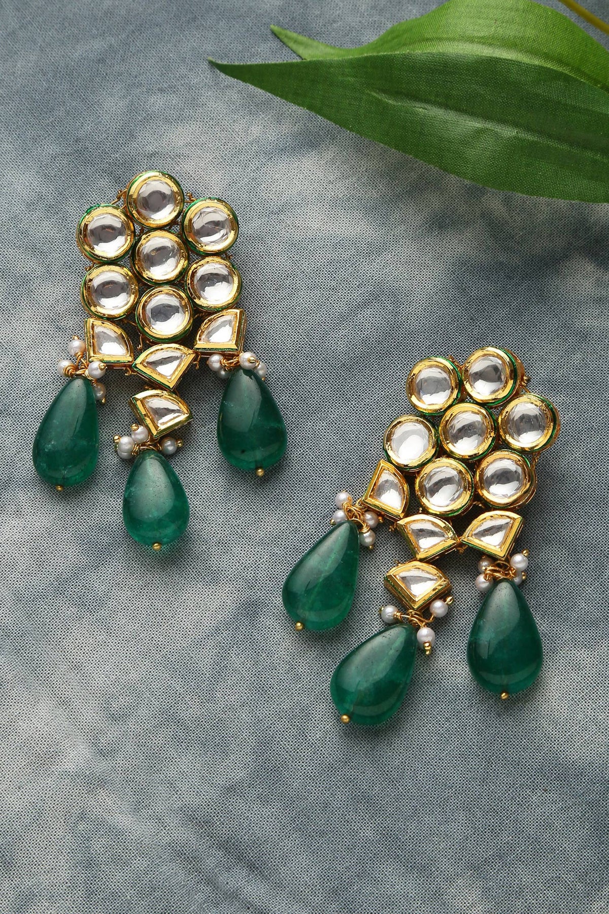Handcrafted Kundan Earrings 