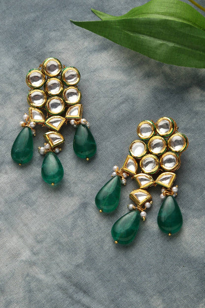 Handcrafted Kundan Earrings 