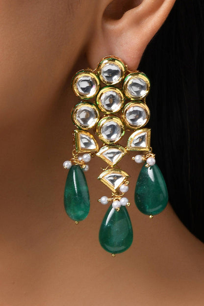 Handcrafted Kundan Earrings 