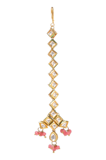 Cutwork Kundan Embellished Maangtikka 