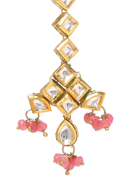 Cutwork Kundan Embellished Maangtikka 