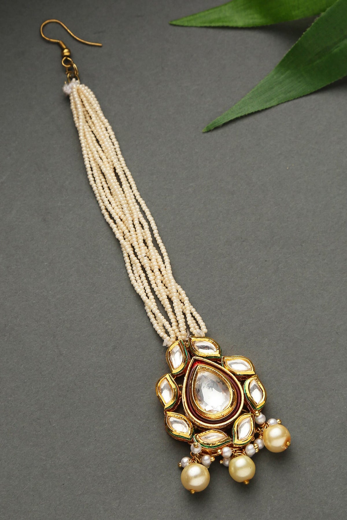 Uncut Polki Embellished Maangtikka 