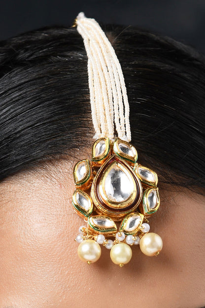 Uncut Polki Embellished Maangtikka 