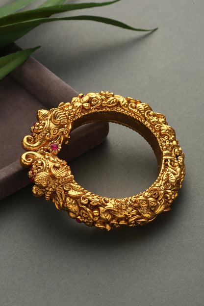 Temple Work Embossed Bangle 