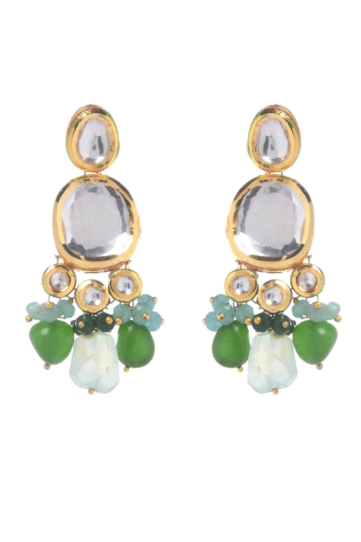 Kundan Carved Earrings 