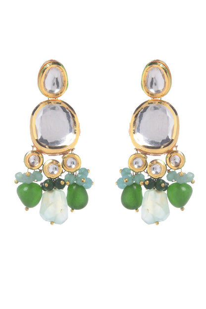 Kundan Carved Earrings 