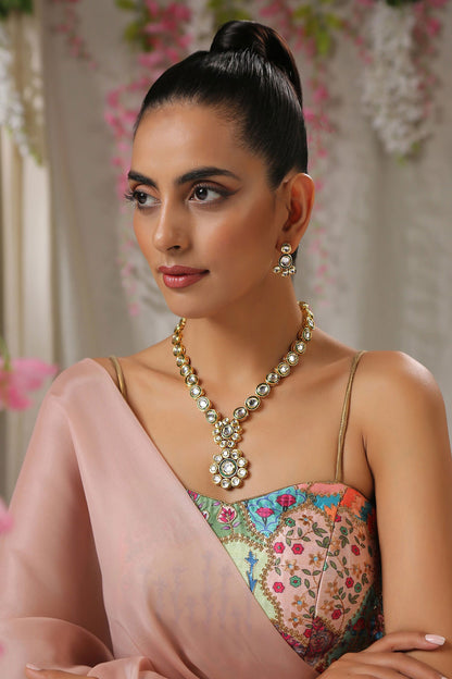 Floral Pendant Necklace Set 
