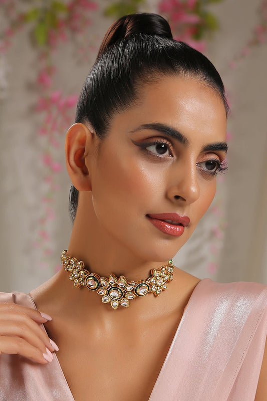 Flower Cutwork Choker 