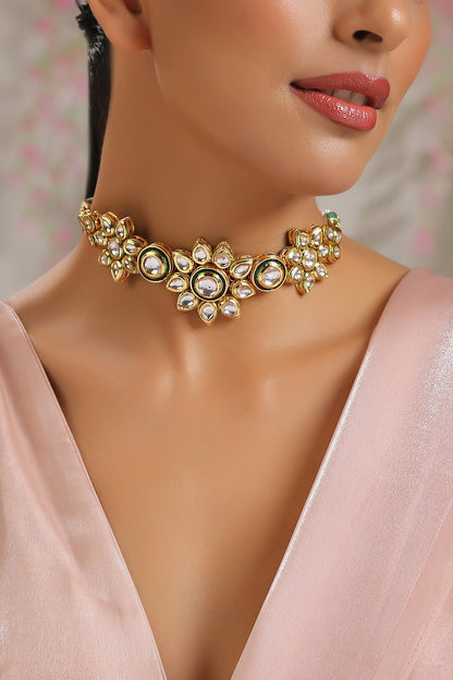 Flower Cutwork Choker 