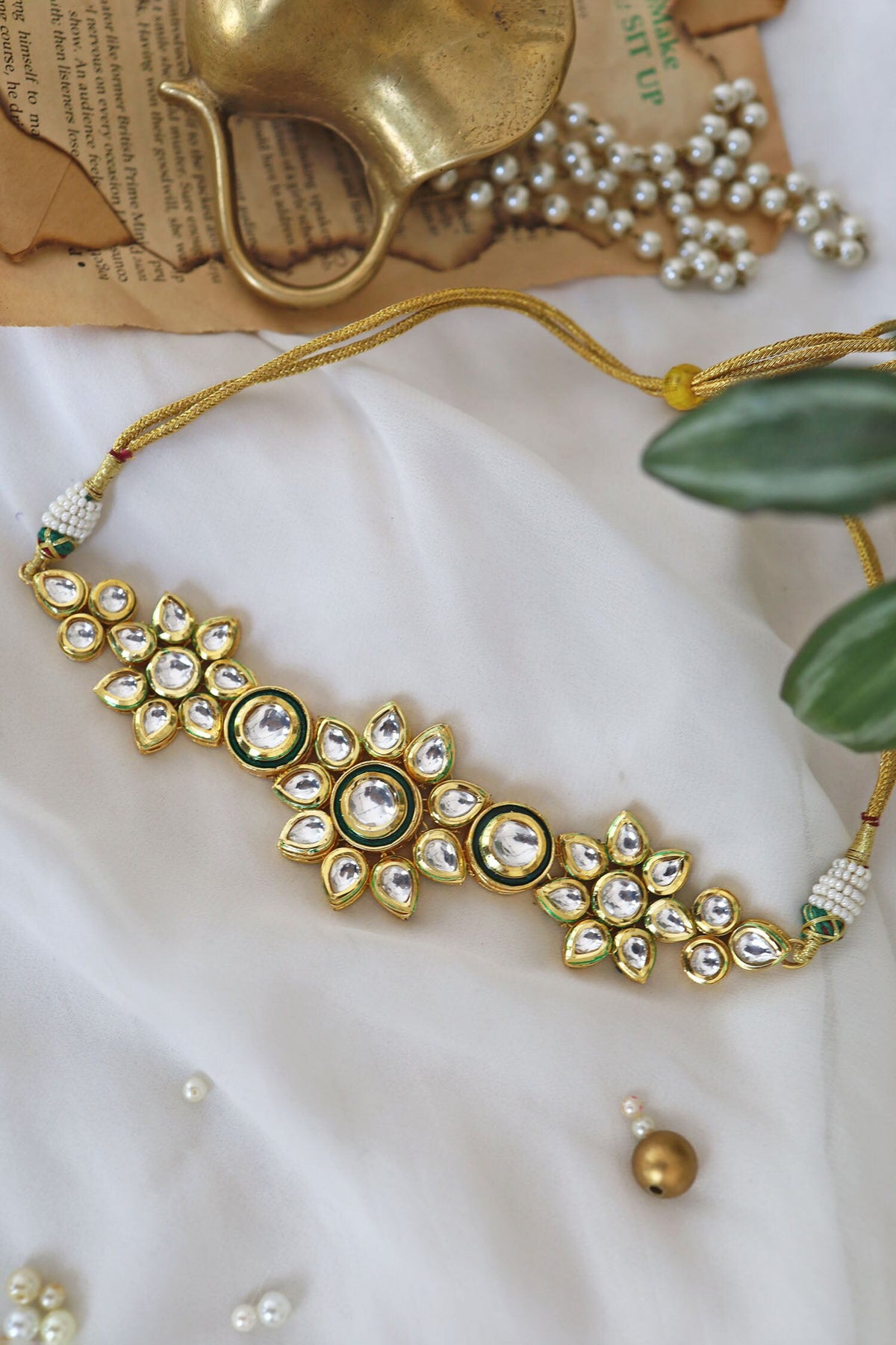 Flower Cutwork Choker 
