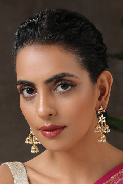 Kundan Cutwork Dangler Earrings 