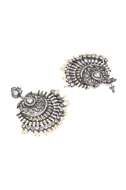 Stone Studded Floral Chandbalis 