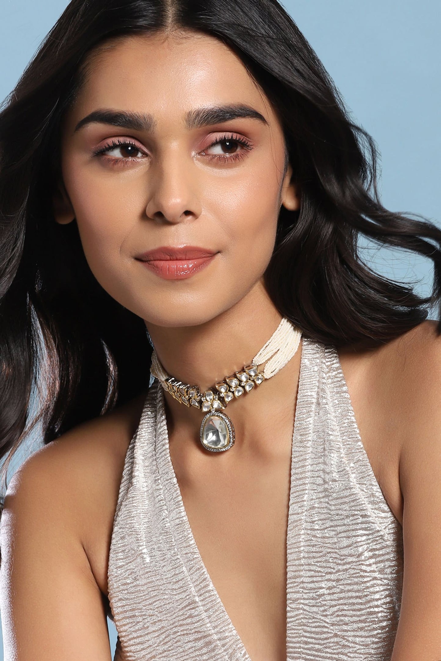 Geometric Cutwork Kundan Choker 
